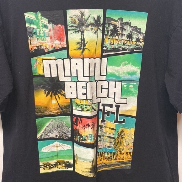 Surf Style Mens L Miami Beach Shirt style print - Picture 3 of 7